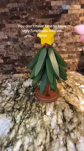 Functional kitchen decor. Comes in wood color and green. 