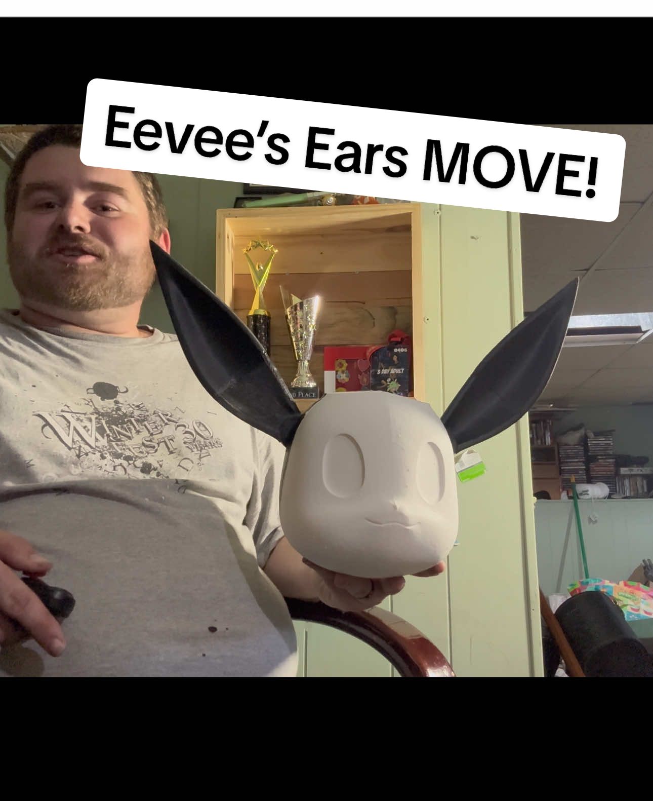 All the animatronics in Eevee’s head are functioning. Now we move full speed ahead on the rest of the body. @Polymaker 3D filaments #pokemon #animatronic #cosplay #3dprinting #gaming 