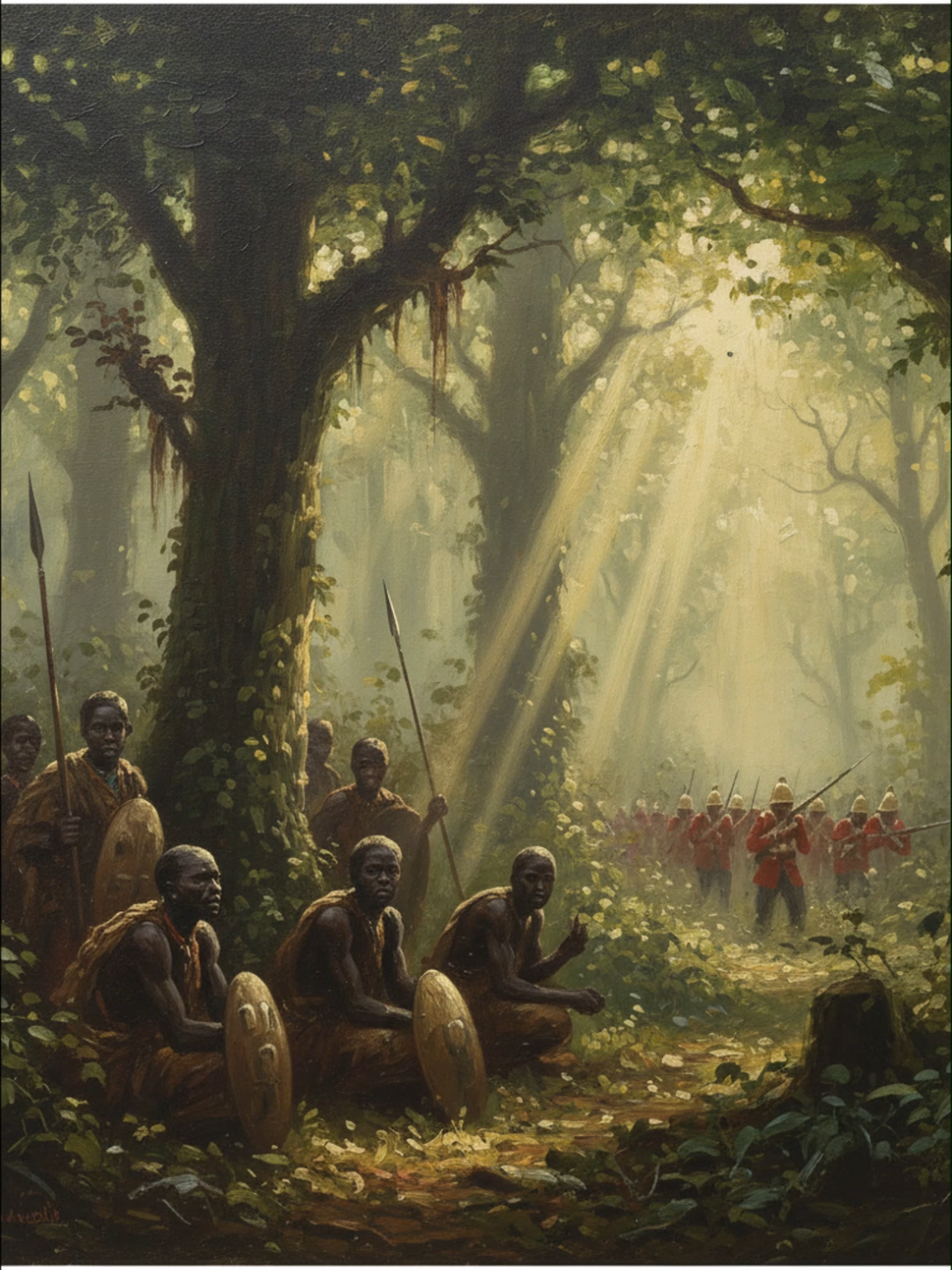 the battle of mparo  1893, king kabalega  vs the british, baganda and the sudanese mercenaries In 1893, deep in the forests of Mparo, King Kabalega of Bunyoro faced the combined might of British troops, Baganda allies, and Sudanese mercenaries. Outnumbered but unbroken, Kabalega fought with cunning and courage, using guerrilla tactics to wound and delay the invaders. Though the British eventually seized his land, Kabalega’s spirit endured — a symbol of African resistance, pride, and defiance against empire. His legacy still whispers through Bunyoro’s ancient forests. #LearnOnTikTok #HistoryTok #History #eastafricanhistory