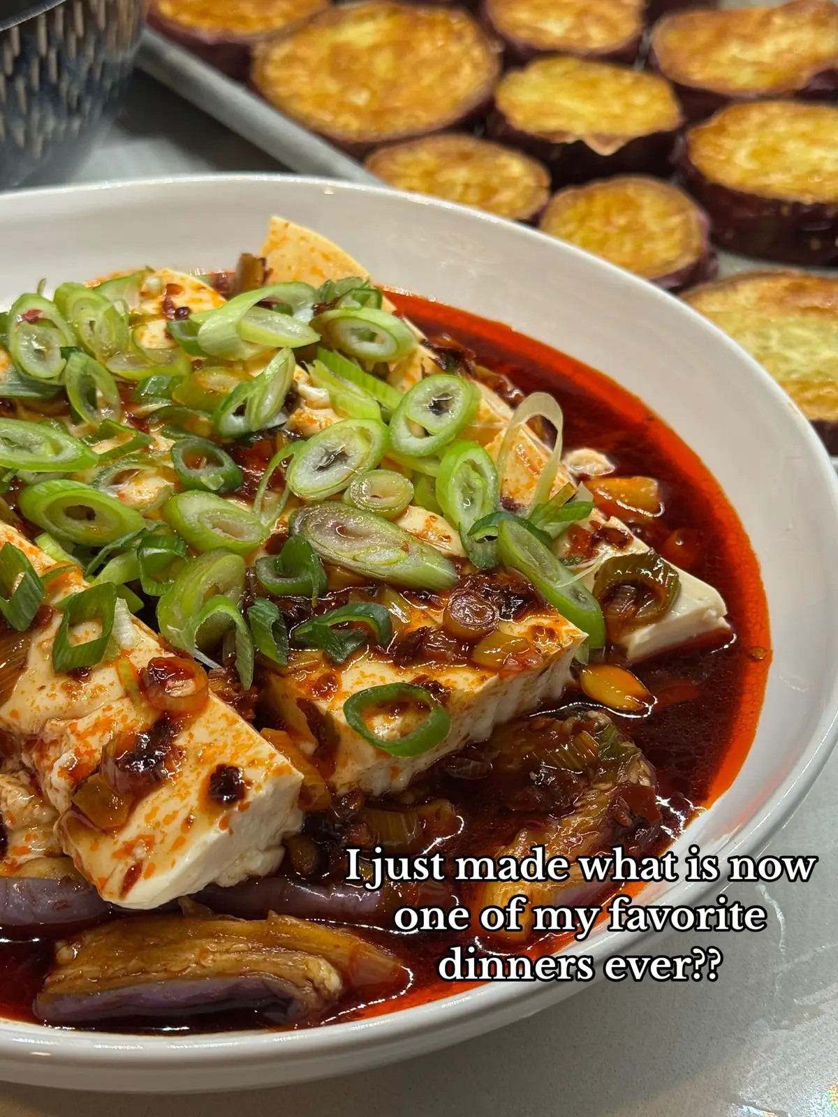 inspired by omnivore cookbook’s saucy eggplant that my friends made for me after i gave birth ❤️❤️❤️ #chef #dinner #DinnerIdeas #EasyRecipe #Recipe #healthy #vegan #protein 