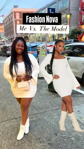 Me Vs. The Model! I think did pretty damn good. Also, it’s almost rare that an outfit look very similar to how the advertisement looks in you! Check this dress out on @Fashion Nova #OOTD #fashionnova #whattowear 