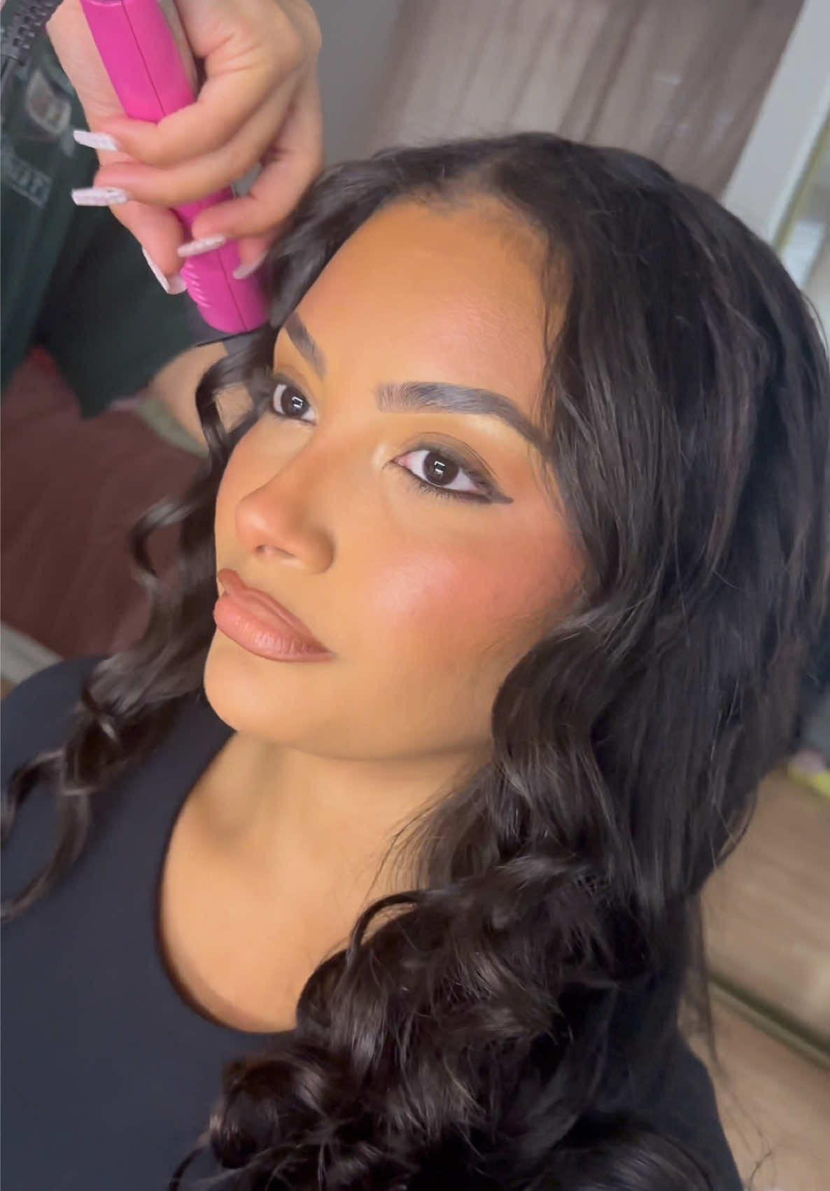 def didn’t finish makeup but 1/2 transitions i made LOL. #fypシ゚viral #quickweave #makeup 