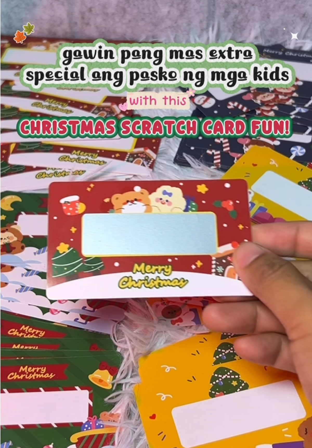 Christmas Scratch Card Fun. Scratch and win holiday surprises! Perfect for parties, gifts & games! #christmasscratchcard #scratchcard #christmasideas #xmasparty #GiftIdeas 