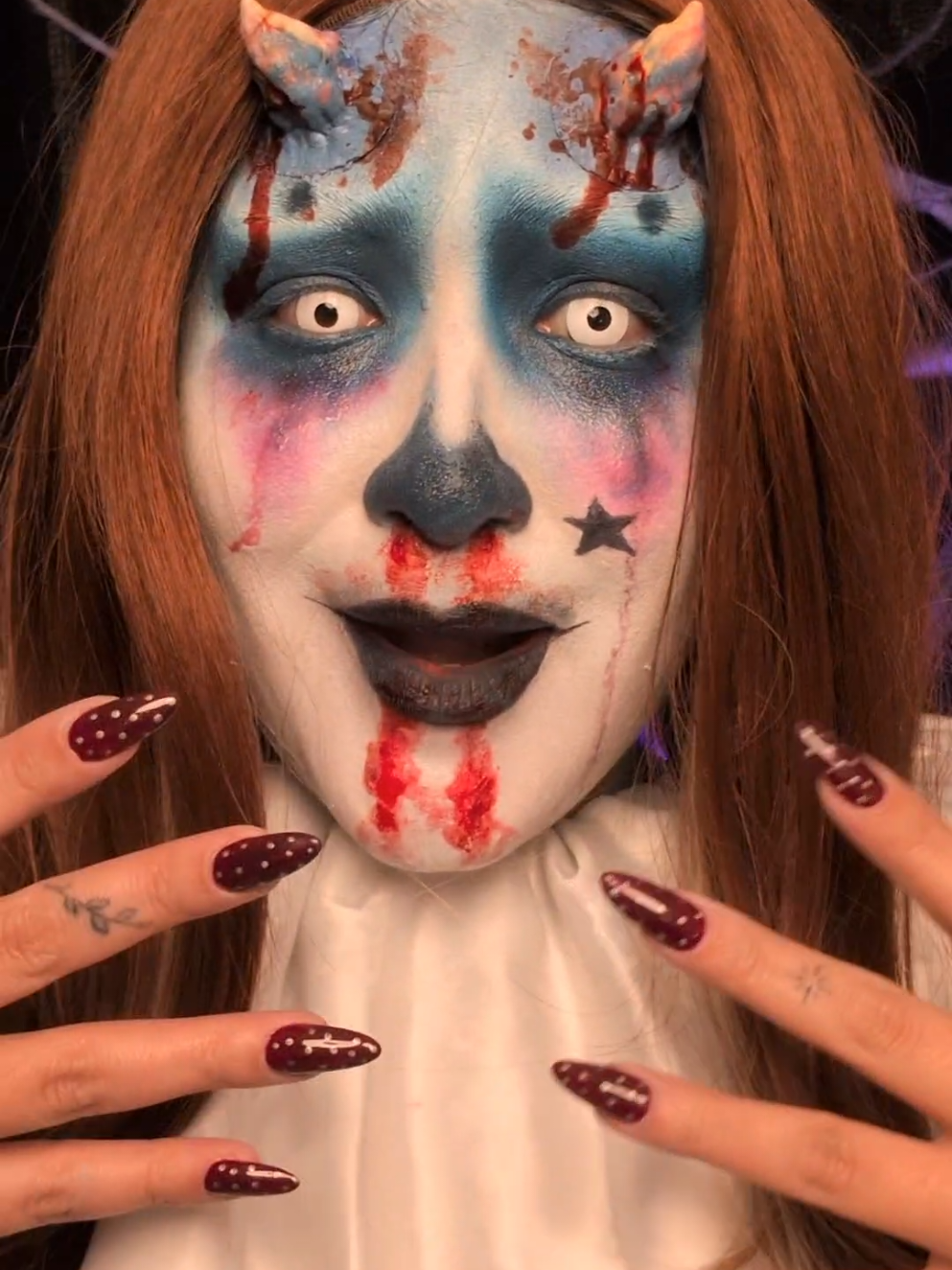 tipico que me hago un maquillaje de Halloween y cuando paso por el espejo me sorprendo porque se me olvida como ando maquillada 😂 #halloweenmakeuplook #halloweenmakeup #miamimakeupartist #miamihalloweenmakeup #halloween2025 