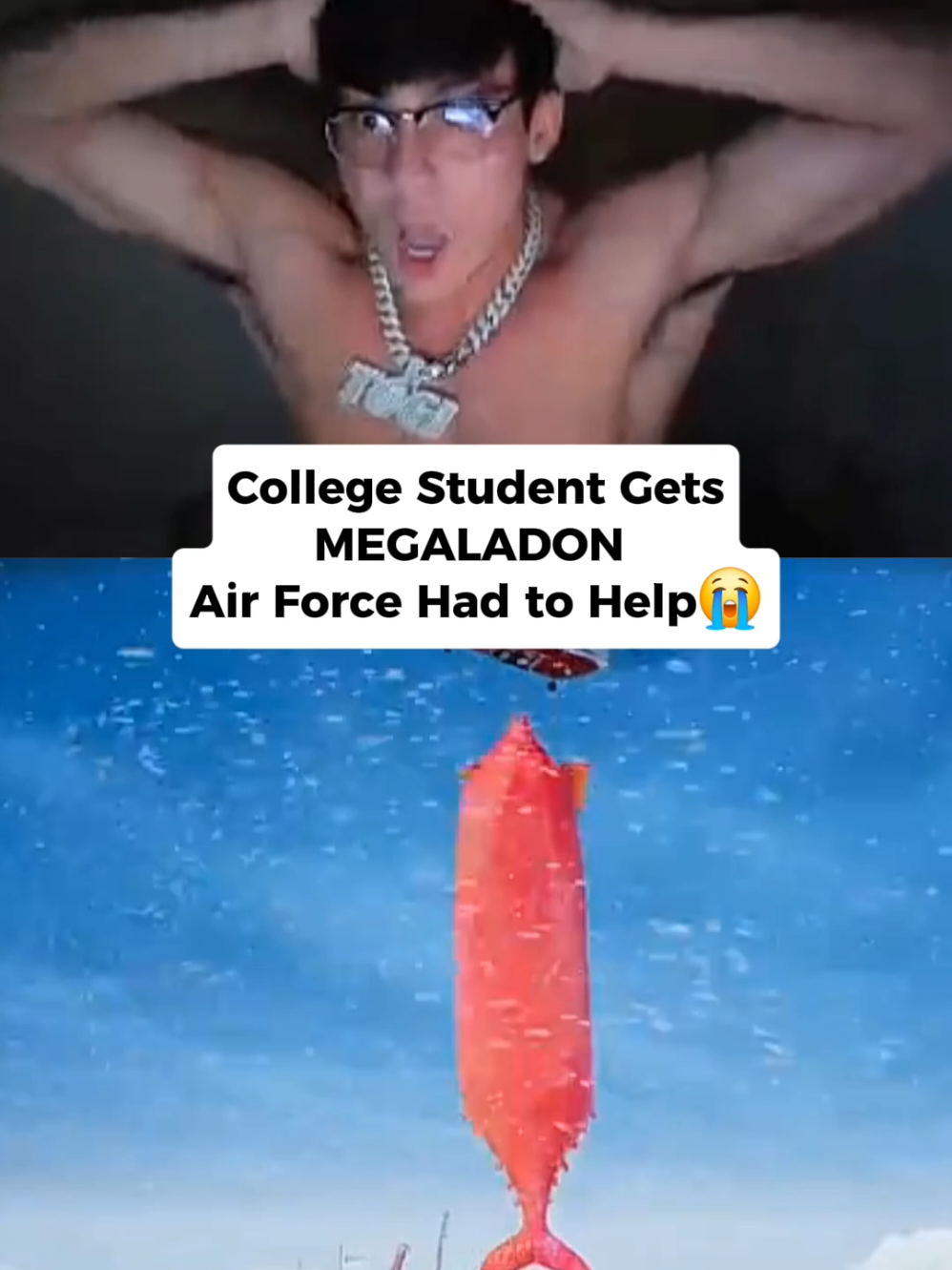 college student gets megaladon air force had to help #kick #kickstreamer 