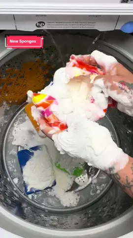 New sponge alert 🚨 plus a couple bag squeezes 🙂‍↔️🫧🤍🫶🏼 #laundry #asmr #fyp #spongesqueezing #capcut  “I hope you enjoy this satisfying and delicious asmr sponge squeezes over my laundry. Rather you need to relax from the soothing sounds of the water and suds crunching on the sponge or have a sudsy craving for soap galore I’m praying your ‘for you page’ did not disappoint make sure you follow me for more laundry hacks and cleaning tips” 