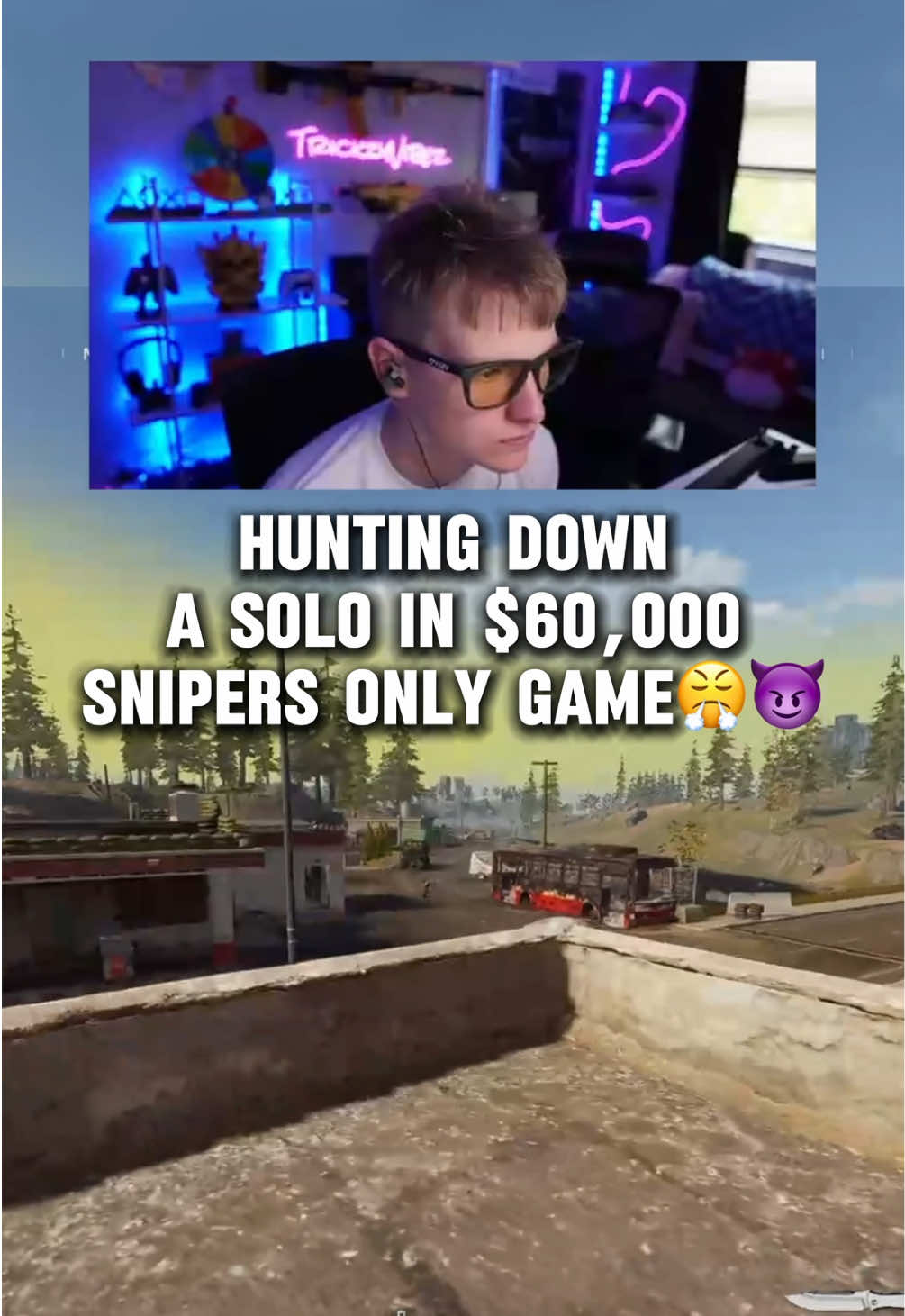 Bro Was Just Spawning in Plates in *$60,000* Solo Snipers ONLY Game😂💰#warzone #callofduty #warzoneclips #gaming #fyp 