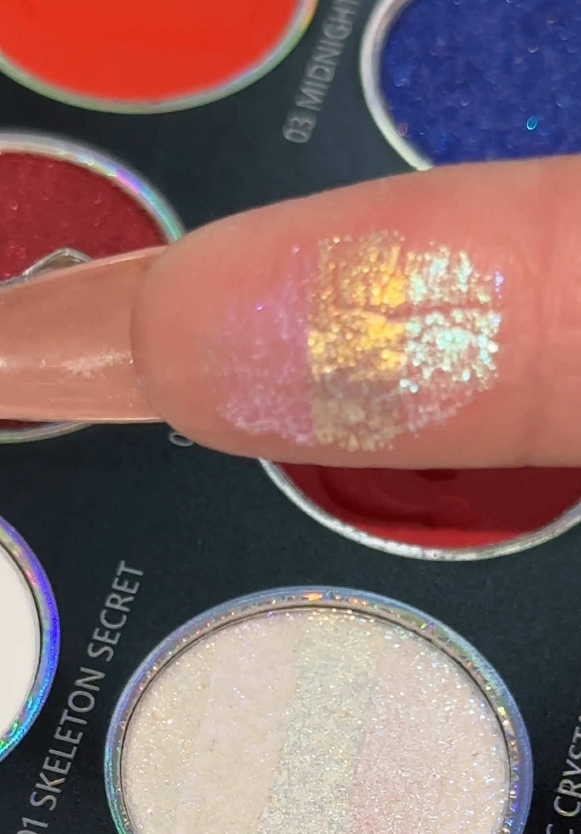 Impressed with this eyeshadow palette I got on the tik tok shop!! I can’t wait to use this on a look!  ‼️‼️PLEASE BE AWARE‼️‼️ There’s eyeshadows labeled as not safe for eye area due to their ingredients!! This warning isn’t about immediate danger but is related to U.S. FDA cosmetic regulations, particularly regarding certain colorants used in pressed pigments. Some of the pressed pigments (specifically shades 03, 05, 06, 08, 09, 10) contain colorants such as certain red dyes and lakes (e.g., Red 6, Red 7, Red 40), ultramarines, or pigments like chromium oxides that are commonly used in face and body products but are not FDA-approved for use on the immediate eye area in the U.S. even though they are approved in other regions (like the EU or Canada). many of these same pigments are widely used for eyes in Europe and other markets. The restriction is regulatory, not because the ingredient is inherently unsafe it’s that the FDA’s list is older and more restrictive.