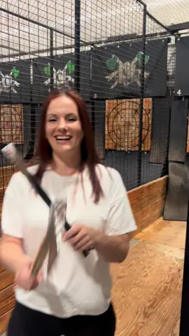 Pledge allegiance to your hands, your team, your vibes. 🫡 We went axe throwing this weekend! 🪓 #axethrower #hbd #pnwlife 