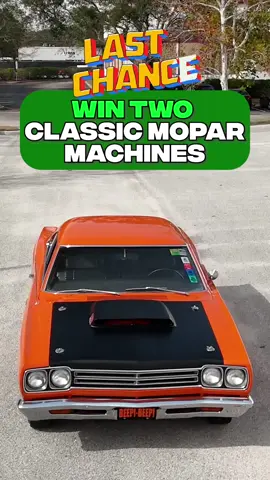 🚨 LAST CHANCE to Win TWO Autographed Mopar Legends! 🚨 🏁 1970 Plymouth AAR ’Cuda + 1969½ Plymouth Road Runner 440 Six Barrel — both signed by drag racing legend Don “Big Daddy” Garlits! 💚 Real-deal AAR ’Cuda with a 340 Six Barrel V-8 🧡 Restored Road Runner A12 with a 440 Six Barrel & 4-speed 💸 Plus $51,000 for prize taxes + a Delta Lighting gift card! 🎟️ Get 4X bonus tickets when you donate $25 or more — every entry helps veterans’ and children’s charities. ⏳ Don’t wait — this giveaway ends soon! 👉 Enter now: https://www.dreamgiveaway.com/tickets/super-mopar?promo=NYCARS  Promo Code: NYCARS