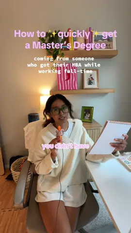 Want to get your MBA while working full-time? Here’s how I did it in just 18 months 🎓🥳 Fast Track MBA Tips: 1. Choose the Right Program: Don’t pick a program just because it’s ✨convenient✨. Make sure the courses align with your career goals and interests. Research programs thoroughly, check which classes are offered, and envision how each course will help you move forward in your career. 2. Leverage Employee Benefits 🥳– Take full advantage of tuition reimbursement or assistance from your employer. Many companies even offer back pay for completed courses. This can significantly reduce your out-of-pocket costs and make pursuing a degree more feasible while working full-time. 3. Plan Around the program timeline – Make sure the program’s schedule fits your life. Look for programs designed for full-time professionals, with classes on weekday evenings or weekends. Understanding the timeline upfront will help you balance work, school, and life without burning out. 💡 Make sure to bookmark this video to refer back when planning your degree or next career move! Comment below: What program are you thinking about or have you completed? Let’s share tips!  #mastersdegree #adulteducation #SelfImprovement #careers  #CapCut 