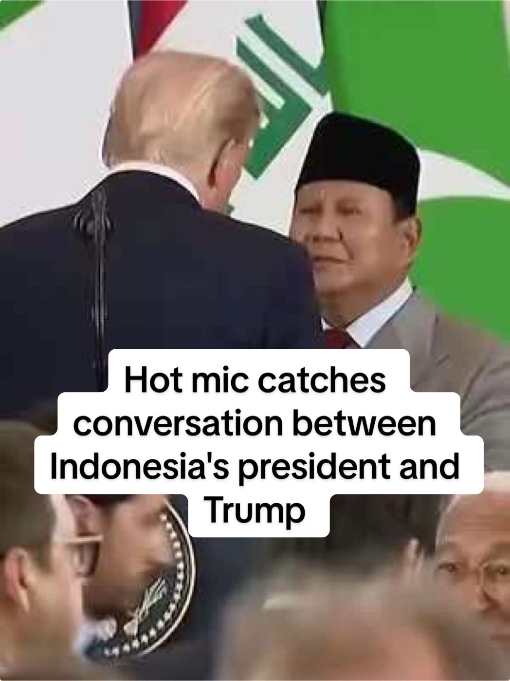 Indonesian President Prabowo Subianto asked U.S. President Trump if he could meet with Trump's sons Eric, an executive vice president of the Trump Organization, or his other son Don Jr., according to comments by the leaders picked up by a hot microphone after Trump had addressed a Gaza-focused summit in Egypt. #hotmic #ceasefire #hostages #trump #egyptsummit