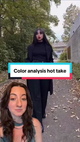 My color analysis hot take is that anyone can wear black. Technically it’s only in the palettes for winters, but I just think it is so wild to expect someone to never wear black again when it’s the most popular color to make clothing in in the world. In this video, we talk about different ways to still have black be in your wardrobe while working within your color palette if you’re not a winter. Let me know if you want more color analysis hot takes. #coloranalysis #colorseason #hottake #personalstyle 