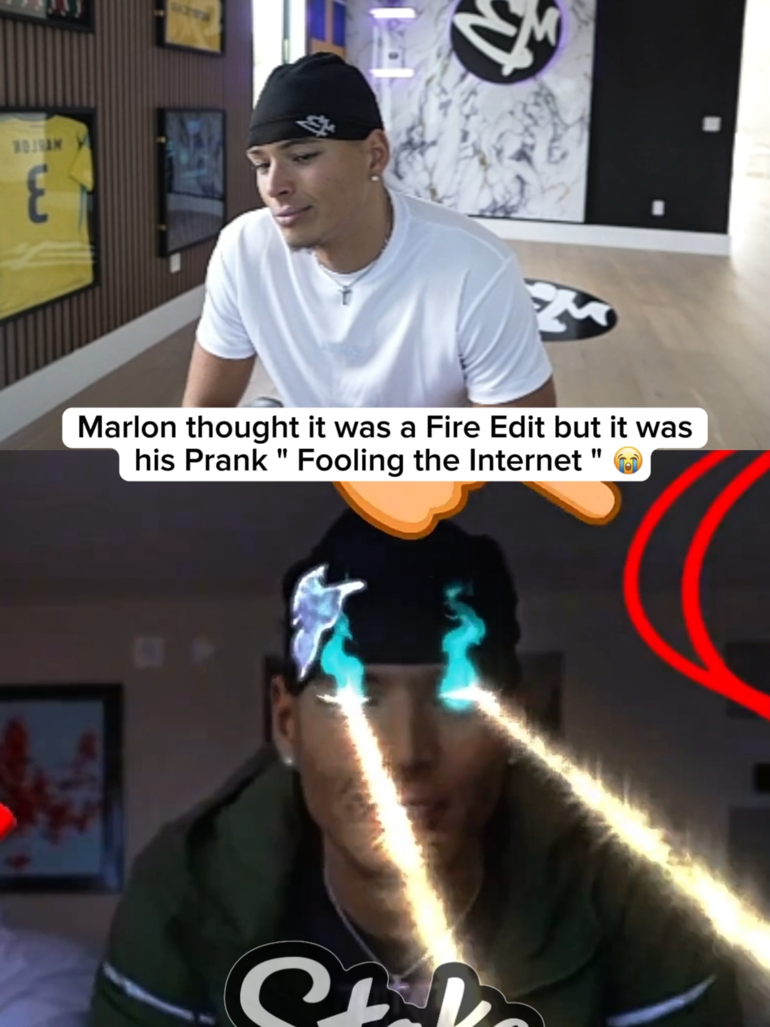 Marlon thought it was an edit of him 😭❤ #marlon #fyp #fazeclan #twitchclips