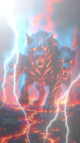 🔥 The Hellhound Awakens #Cerberus #Hellhound #DarkFantasy #Glitchgigz #MythBeast 