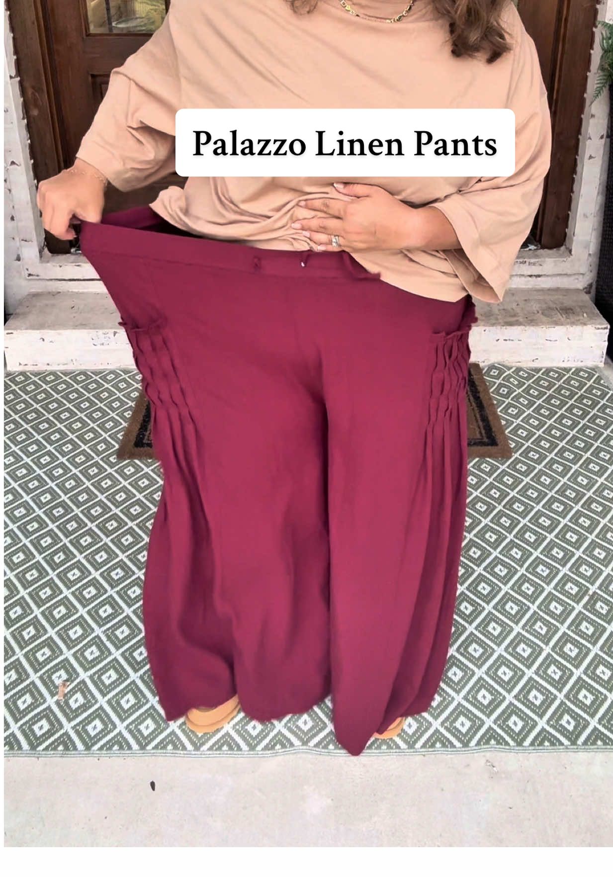 Flowy Linen Palazzo pants from @UEU #palazzopants #linenpants #tiktokshopcreatorpicks #creatoricons #ttscategoryambassador  