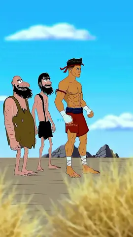 When a Muay Thai Fighter Wakes Up in the Stone Age…😳🥊 #fyppppppppppppppppppppppp #funnyanimation #dog #challenge #foryoupage 