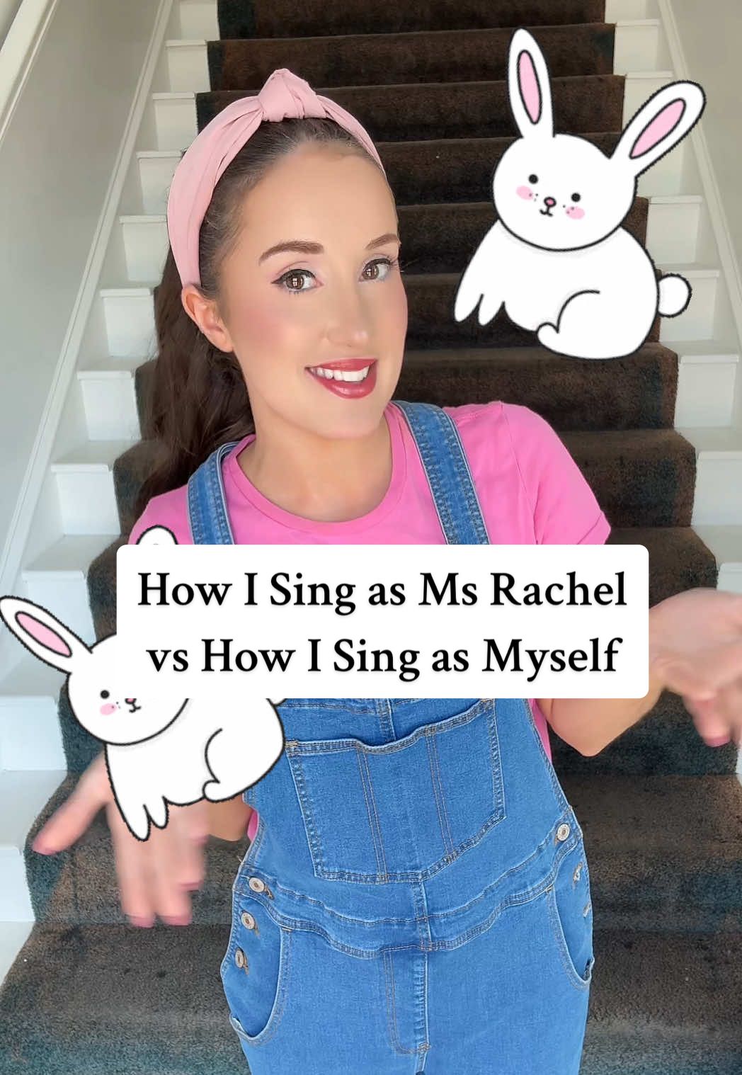 how I sing as ms Rachel vs how I sing as myself! Crazy that I am childfree but still that lady’s biggest fan #msrachel #msrachelsongforlittes #voiceimpressions #partyprincess @CharacterConnectionCo. 