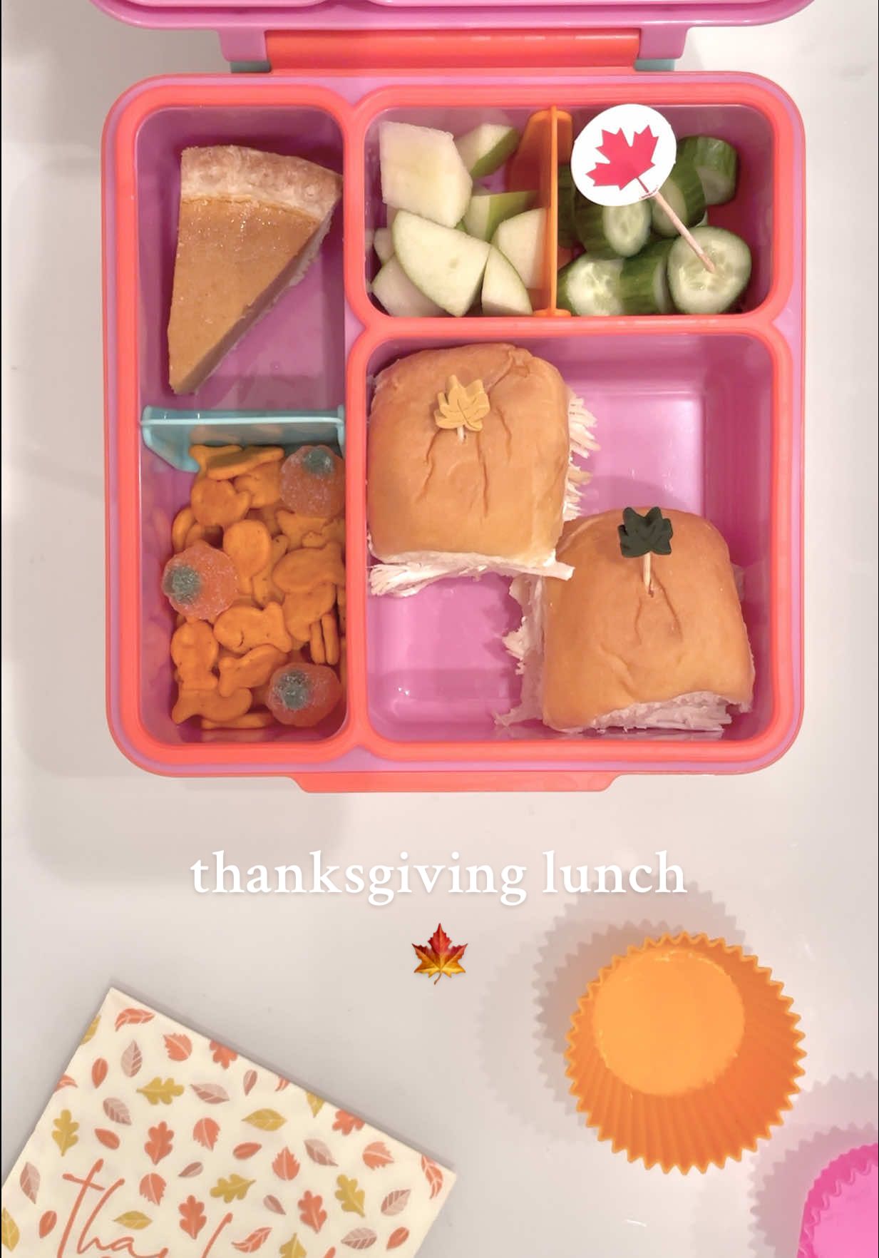 Canadian Thanksgiving lunch 🦃🇨🇦 #lunchbox #packlunchwithme #bentobox #schoollunch #omiebox
