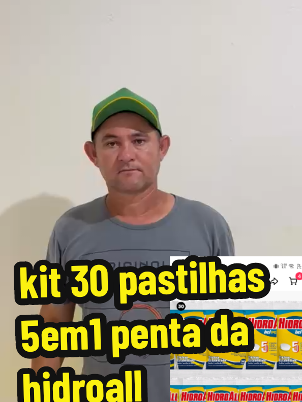 kit 30 pastilhas 5em1 penta da hidroall #Tiktokchop #piscinas 