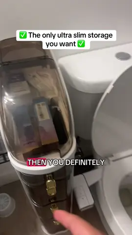 The best storage unit for bathroom, it’s super thin so you can fit it anywhere without it taking up so much space #uforu #dealsforyoudays #trending 