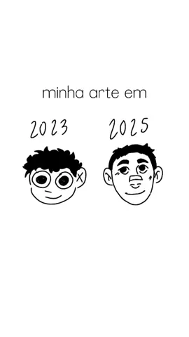 minha arte em 2023 vs 2025, melhorei alguma coisa? dsclpm o tempo sem postar, tô de volta!! #arttrend #fanart #adventuretime #chainsawman 