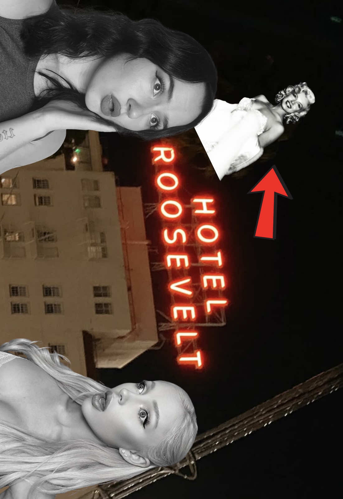 our hollywood roosevelt video is out now! link in bio 👻🎞️ #paranormal #ghosthunting #fyp #scary #hauntedhotel @Kira @temara 👼🏼 