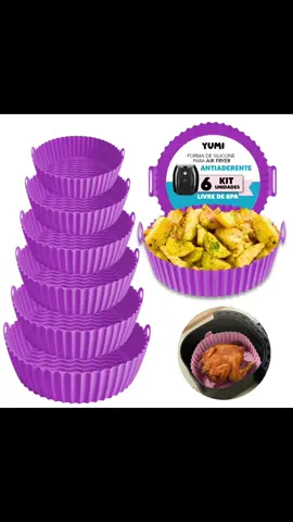 6 Peças/Conjunto  A Melhor Forma Silicone P/ Fritadeira Air Fryer forno Micro-ondas C Alça cesto 80g Grossa + Resistente         https://s.shopee.com.br/4q709OfXeq ##achadinhos##achadinho##shopeebrasil##shopeebr##airfryer
