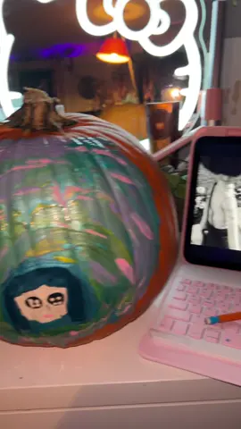 🧵🪡🐈‍⬛🗝️🌀🔮 #fyp #foryou #coraline #pumpkinpainting #tvgirl 