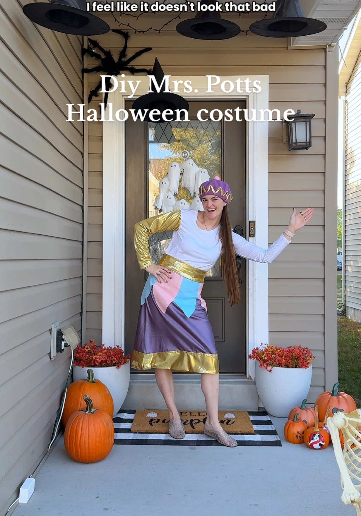 What are your kids being this year?! 🎃  #halloweencostume #diyhalloweencostumes #mrspotts #momanddaughter #easyhalloweencostume  creative diy halloween costume unique halloween costume ideas 2025 mrs potts costume diy easy mrs potts costume mrs potts halloween costume mrs potts teapot diy costume Mommy and me Halloween costume mom friendly halloween costume costume idea for mom and daughter