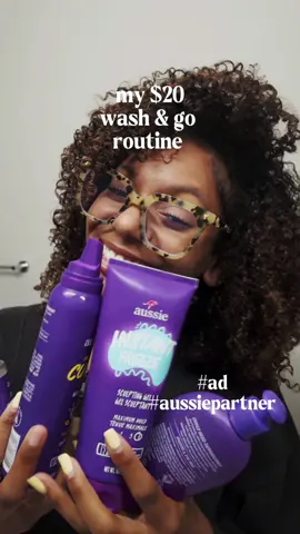 #ad #aussiepartner. My affordable wash & go routine (under $20 at @Walmart ) @Aussie Hair Care #curlsgirls 