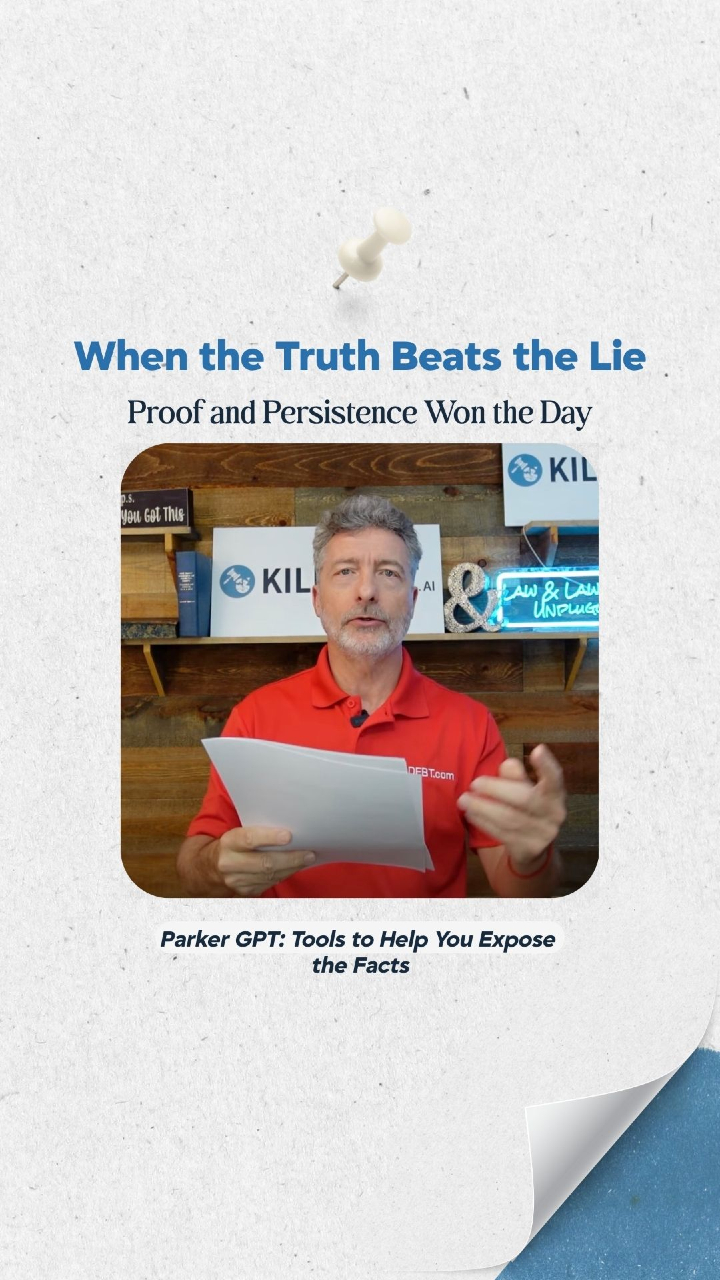 Sometimes the truth really does win on its own. I once dealt with an attorney who flat-out lied about filing a motion to stop a deposition. The court had no record of it, because it never existed. So I filed my own motion, showed my proof, and the court not only called it out but awarded me $1,000 for wasting my time. The lesson is simple documentation and persistence win. Always keep your records, stay professional, and let the facts speak louder than their games. 📢 Visit https://killdebt.com — powered by ParkerGPT, the AI legal chatbot for debt defense. Access guides, templates, and proven strategies to stop debt collector harassment. 📘 Facebook → https://www.facebook.com/CollectionStopper 📸 Instagram → https://www.instagram.com/collectionstopper 🎵 TikTok → https://www.tiktok.com/@collectionsolutions ℹ️ LinkedIn → https://www.linkedin.com/company/killdebt #DebtDefense #LegalTips #ConsumerRights #FightDebtCollectors #CourtPreparation #KnowYourRights #LitigationLessons #JusticeServed #FinancialDefense #KillDebt