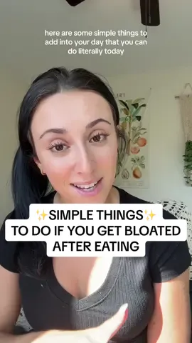 Try adding these things in your day if you get bloated easy after eating your meals! If you’re doing all of this and are still BLOATED - you might need to dig deeper 🫶🏼🫶🏼 #bloating #chronicconstipation #constipated #bloat #bloatingtips 