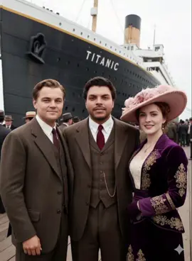 🪄TITANIC HD 📸 1️⃣ABRA SEU CHAT 📱 2️⃣ESCOLHA SUA FOTO 📸 3️⃣COLE SEU PROMPT 📃 📸 A MÁGIA ESTÁ FEITA 📸🪄 #Gemini #titanic #filme #prompt #ia Edite a foto upioaded em uma imagem homem 30 anos corpo definido,Use 100% do rosto a cima da foto carregada,Seu rosto deve ser exatamente como na selfie original - sem edição, retoque ou suavização. Preserve todas as caracteristicas faciais,textura da pele e expressão,IMG_1025.HEIC,fotorrealista e detalhada em close-up onde o assunto fica ao lado de Jack .Letras (Leonardo DiCaprio) e Rose (Kate Winslet) em suas roupas icônicas do filme Titanic. Os três sorriem naturalmente, juntos como se estivessem tirando uma foto de grupo sincera Eles ficam em frente ao Titanic ancorado, com o enorme casco aparecendo ao fundo. O nome 