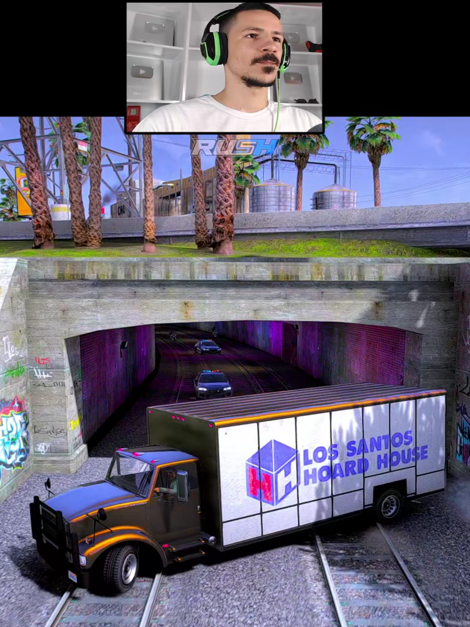 Fechou o tunel com o caminhao e ajudou a fugir do policial nessa fuga insana no gta rp #fourpage #gta #game #fypシ゚