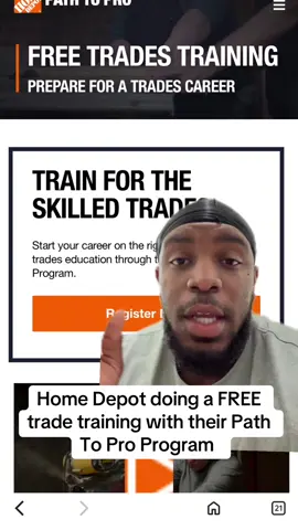 Home Depot doing a FREE trade training with their Path To Pro Program #greenscreen 