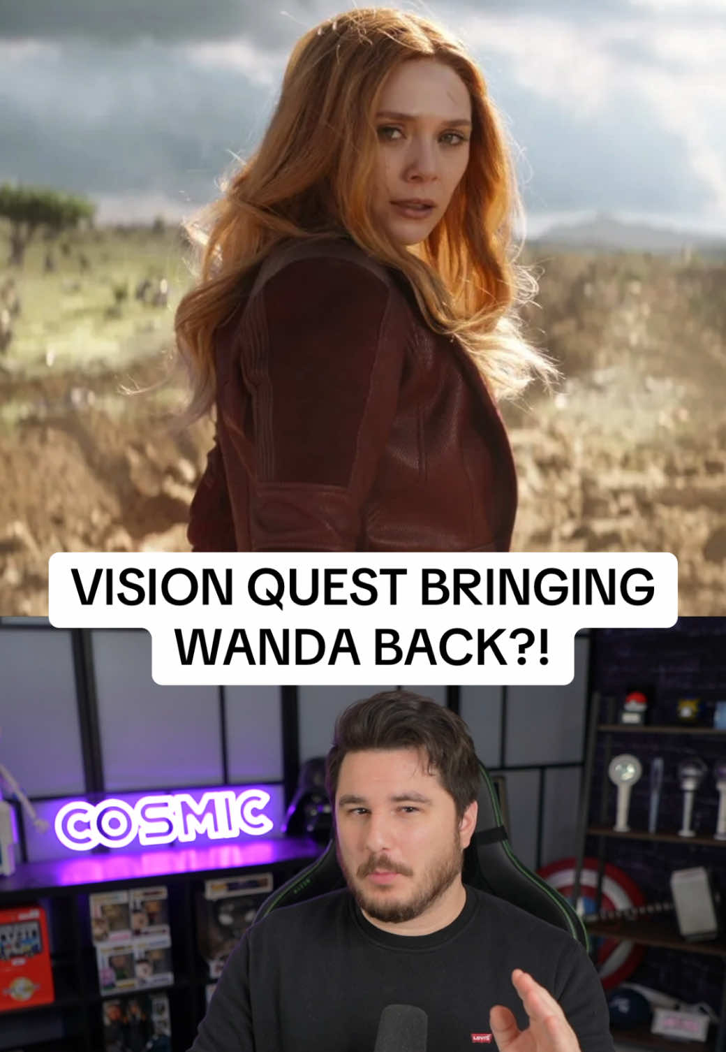 Visionquest is setting up the return of Wanda / The Scarlet Witch! Marvel showed a Visionquest trailer at NYCC and it reportedly showed Ultron talking about Wanda! #visionquest #scarletwitch #marvel #mcu #fyp 