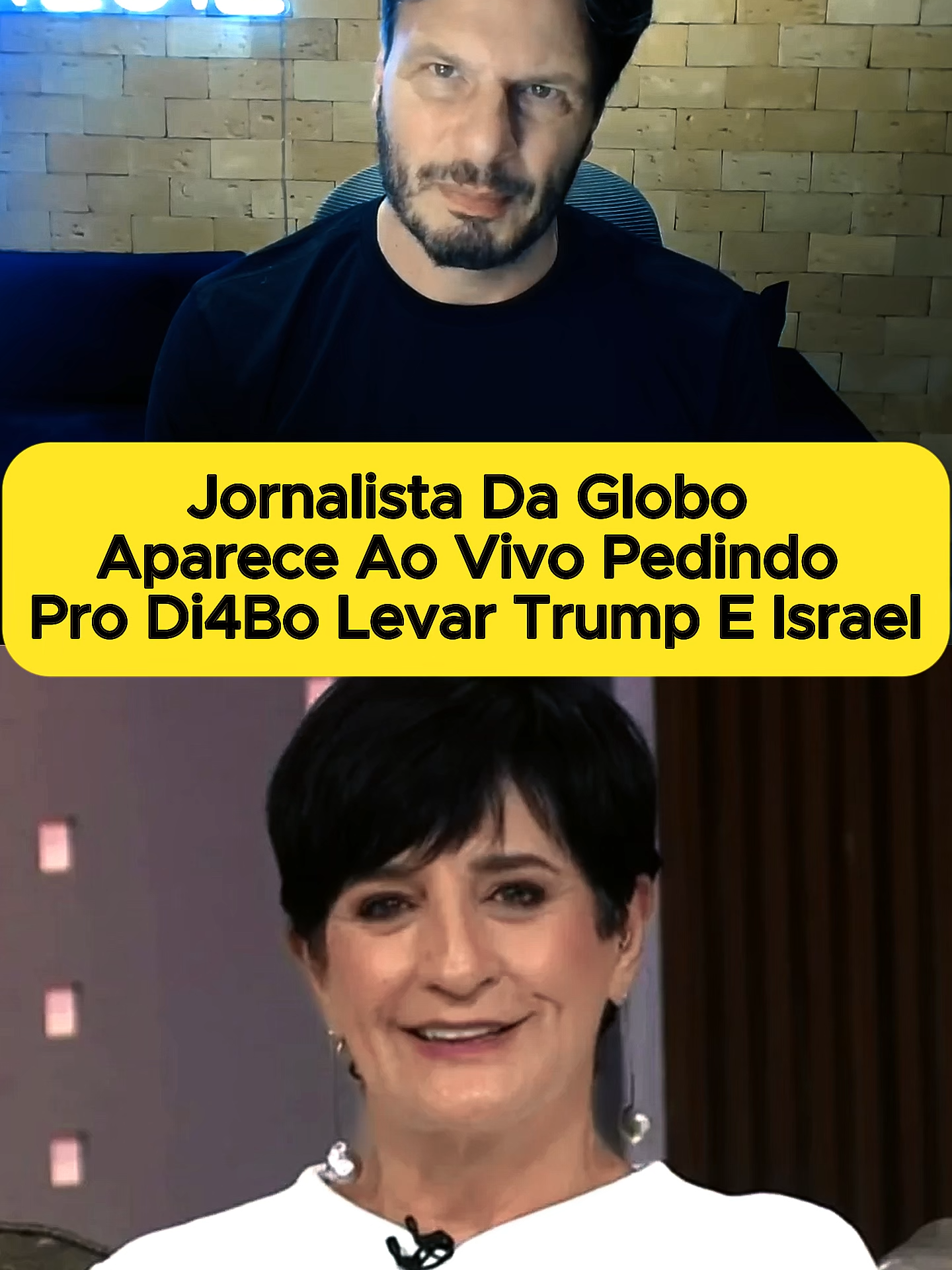 Mônica Waldvogel jornalista da #Globo aparece ao vivo pedindo pro di4bo levar #Trump e #Israel #oiluiz #politica #brasil🇧🇷