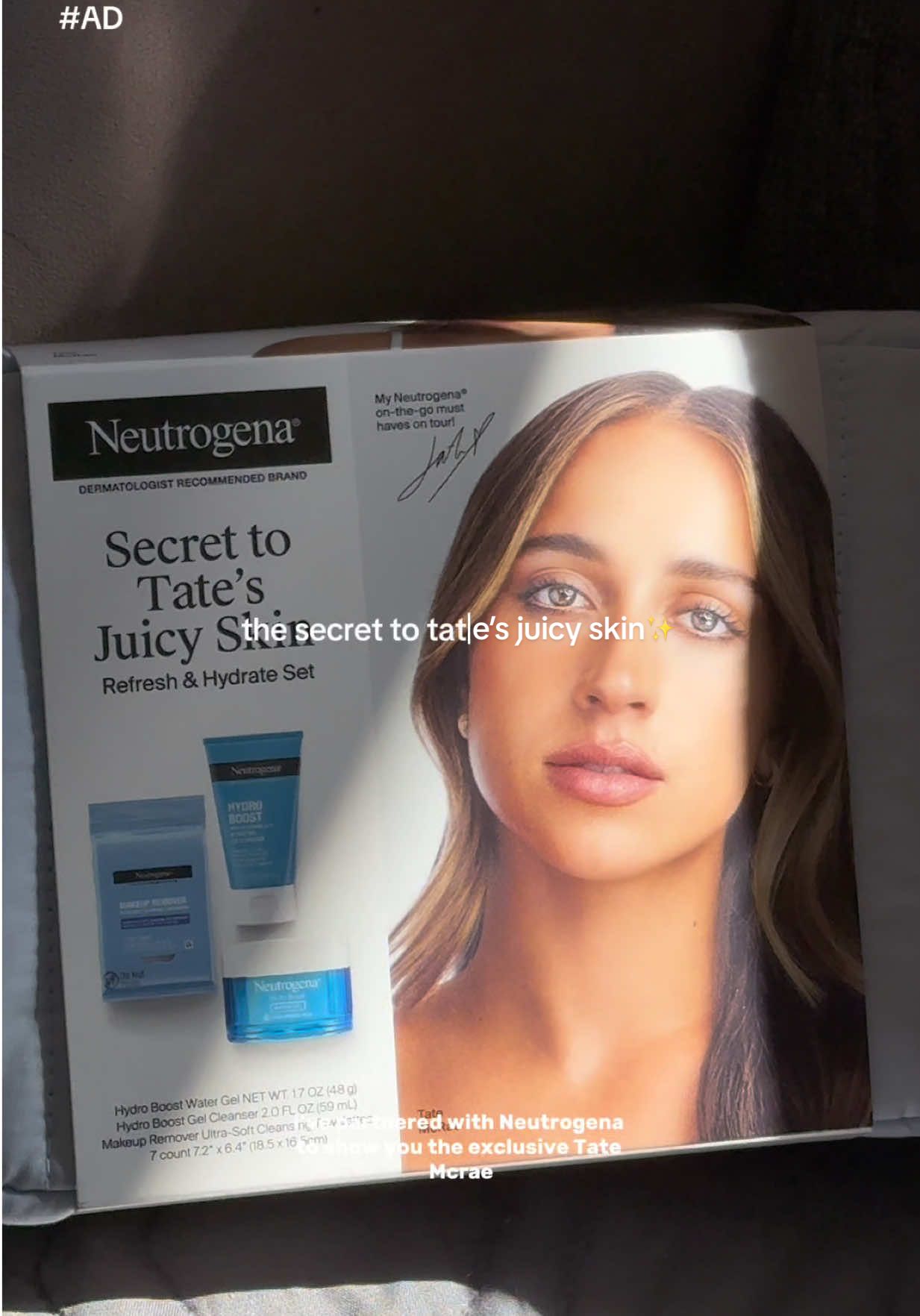 #ad living for this Neutrogena x Tate McRae kit to give me some hydrated, glowing skin 💧  shop now on Amazon 🩵✨ @Neutrogena @Amazon #Neutrogena #ad 