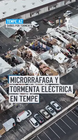 Una microrráfaga y una tormenta eléctrica significativas azotaron Tempe este lunes 13 de octubre. Los daños fueron considerables en algunas partes de Tempe, especialmente en la zona de Guadalupe a Elliott Road, desde Kyrene hasta Rural Road. #telemundoaz #arizona #weather #storm 