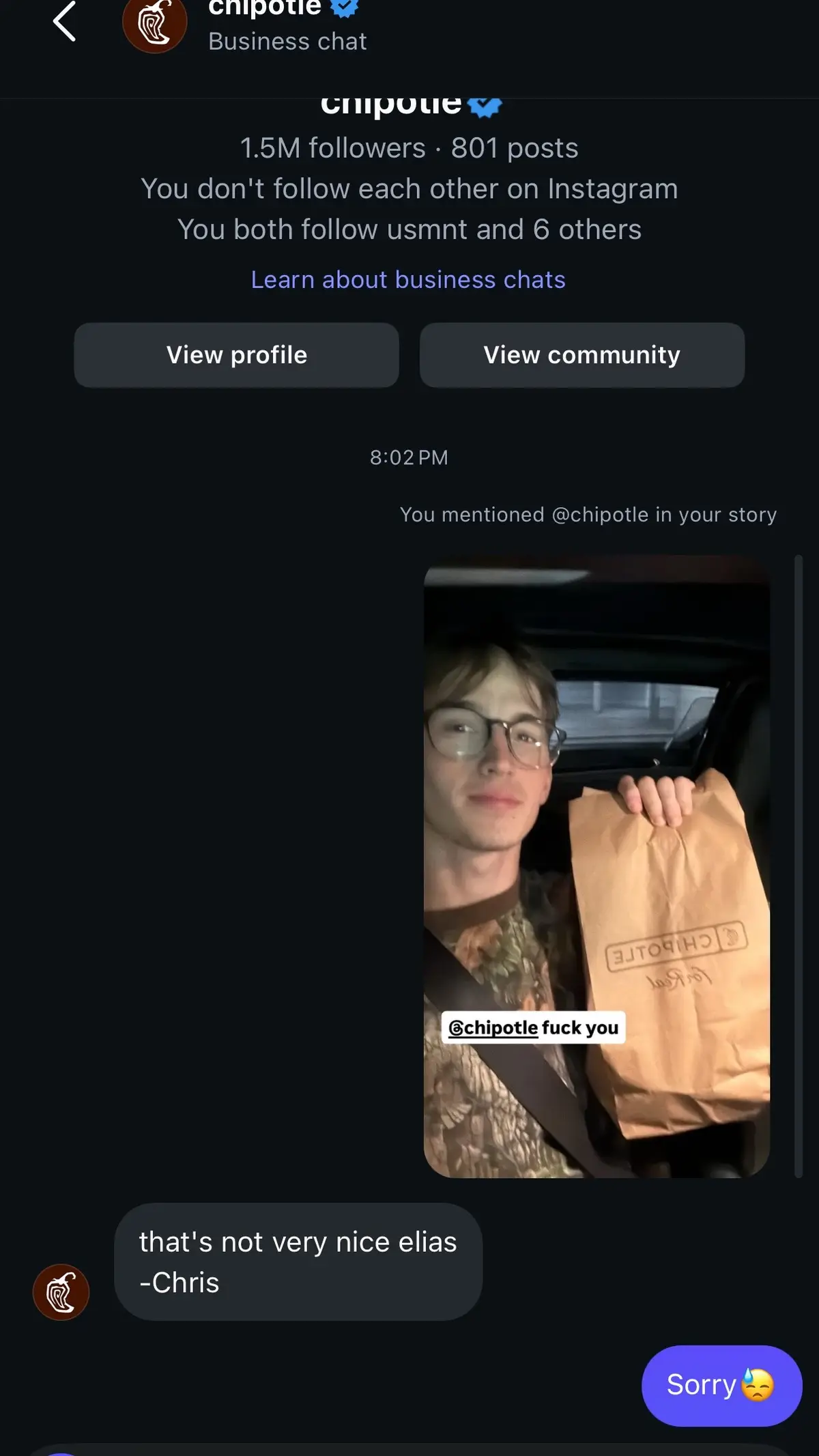 Just make my food right tho @Chipotle 