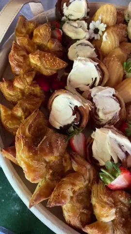 Man do I remember this brunch. Put croissants and danish on the menu, the dough sheeter that was rented for me did not work so I ended up laminating 50 pounds of dough BY HAND. On top of making other pastries. But I got it done 😎Sweet potatoes and cream cheese danishes, cinnamon rolls, Madeleines, blueberry muffins with candied lemon, lemon meringue danishes, poptarts and more!  #Brunchpastries #pastries #dessert 