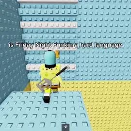 is Friday night funkin a hard language #fyp #spongebob #poriferaatoll #fnf #roblox 