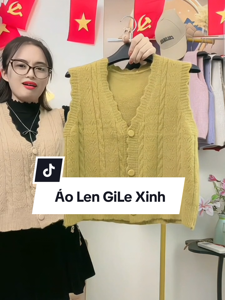 Áo gile Len xinh #aolennu #aogilelen #aothudong 