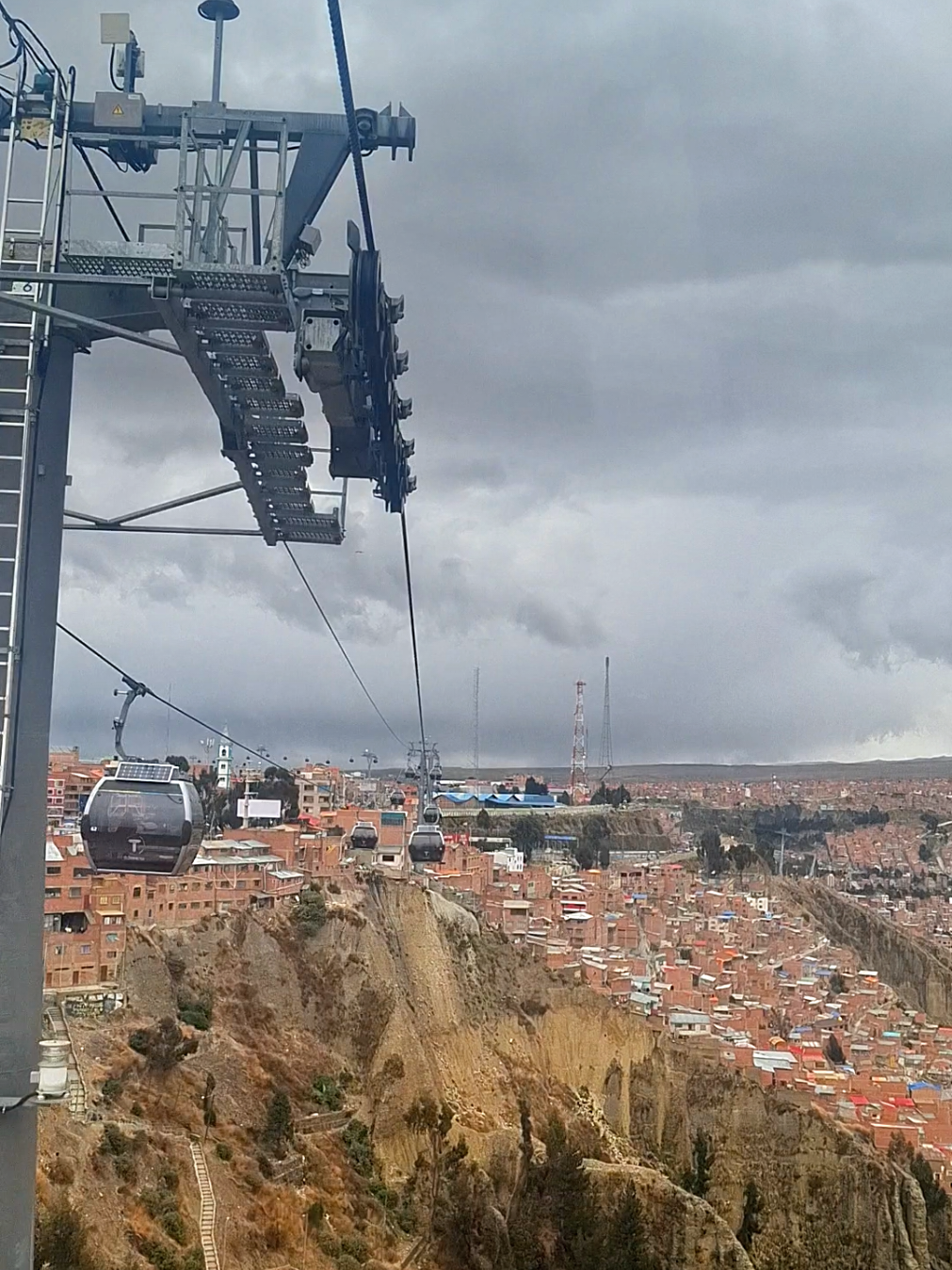 ✨️hermoso✨️ #lapaz_bolivia🇧🇴 #teleferico #nublado #lluvia #paisajes 