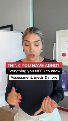 Navigating ADHD suspicion can be time consuming and confusing.  Step 1. Take our free ADHD self-screening questionnaire (link in profile)  Step 2. Get assessed by a clinical psychologist (who is trained) or a psychiatrist.  Step 3. If diagnosed - psychiatrist for medication management  Step 4. Learn executive functioning skills  Step 5. Work on the psychological stuff (binge eating, depression, anxiety etc)  Disclaimer: all videos are educational and not a substitute for medical or professional advice.  #adhd #adhdinwomen 