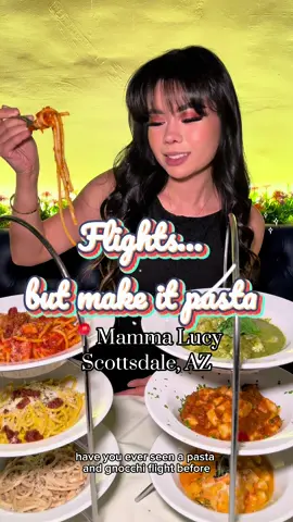 📍 @mammalucyrestaurant  Scottsdale, AZ Pasta AND gnocchi flights?! Mamma Lucy’s really said “why choose?” 🍝💚 #italianfood #mammalucy #scottsdale #scottsdaleaz #phoenixfoodie 