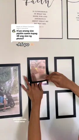 Replying to @Sobee Carolenn Yago saktong sakto po 4R sa A6🫶🏻 #magneticwallframe #magneticdisplayframe #selfadhesiveframe #pictureframe #wallframe 