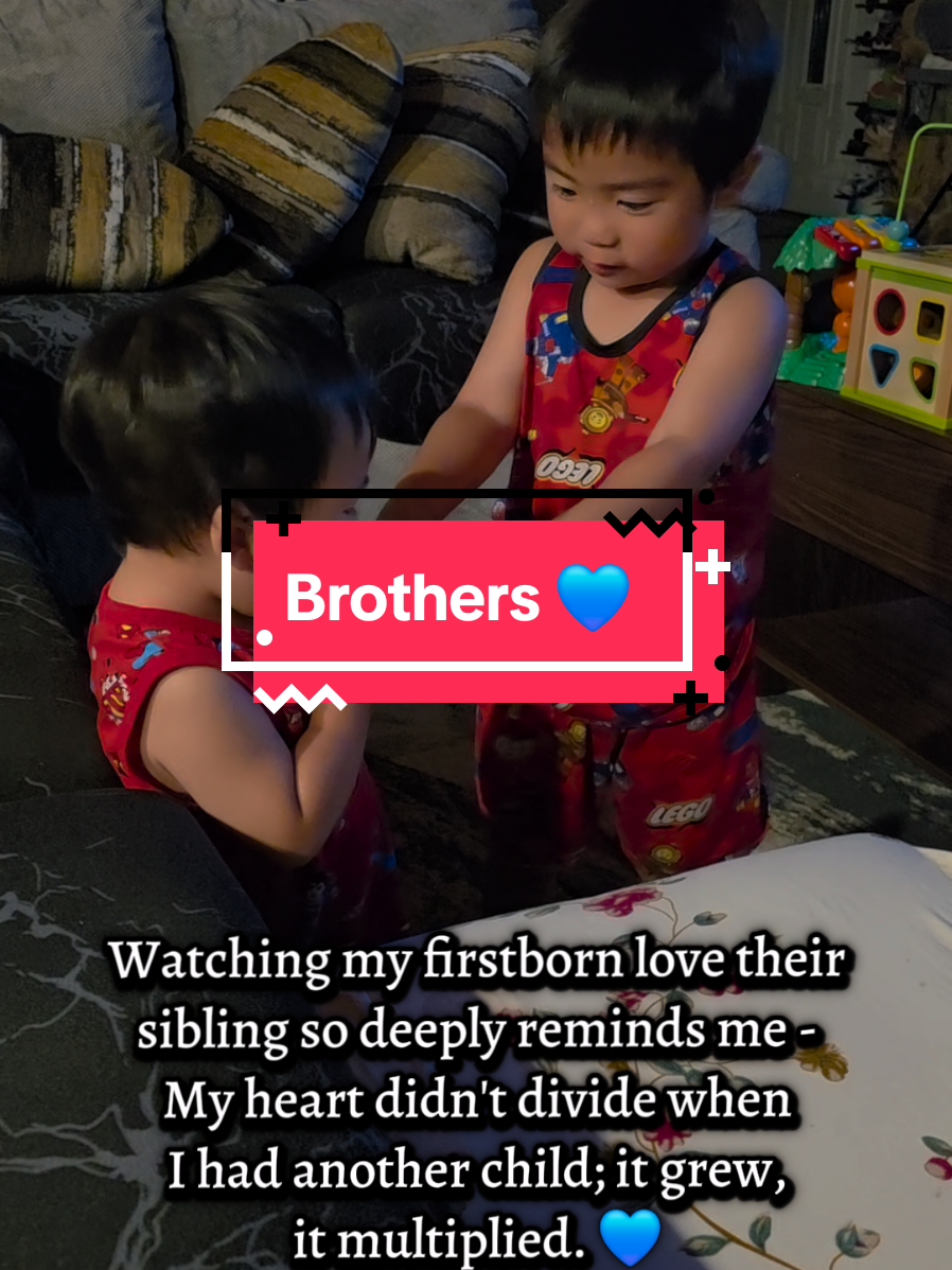 Watching my boys together fills my heart in ways I never imagined. When my second son arrived, I worried - would I have enough love? But the truth is, a mother's heart doesn't divide, it multiplies.  Every giggle they share, every hug, every moment they look out for each other reminds me that giving my firstborn a brother was one of the greatest gifts I could give. My heart grew twice as big, and so did our family's love. 💕  To all the moms of multiples - your heart is bigger than you know. 💙 #momlife #brothers #boymom #MartesLeeFamily #MomsofTikTok 