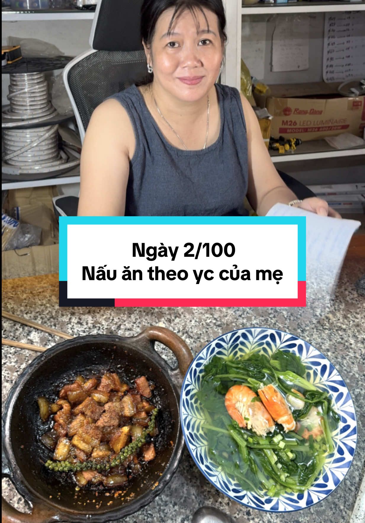 Haha mọi người có nghe mẹ em nói câu cuối clip hong 😂 #100ngaynauantheoyccuame #xuhuong #gaimientay #xh 